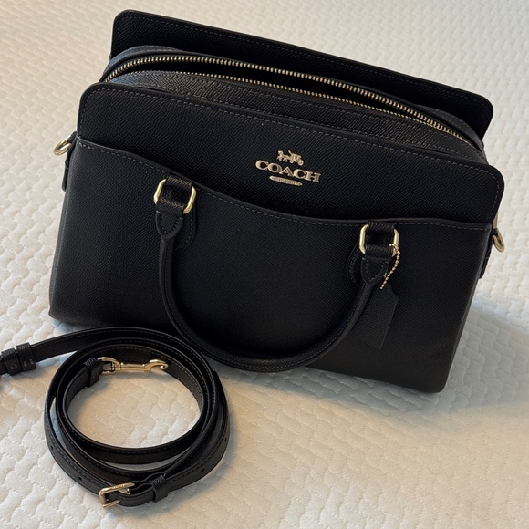 Coach Black Purse with Gold Accents - Picture 1 of 3